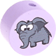 Perlina con motivo “Elefante – animale zoologico” : lilla