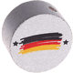 Motivperle – Flagge, Deutschland : silber