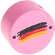 Korálek s motivem – "vlajka Německa" : světlerůžová