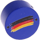 Korálek s motivem – "vlajka Německa" : tmavomodrá