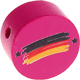 Тематические бусины «Флаг Германия» : Темно розовый