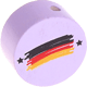Korálek s motivem – "vlajka Německa" : šeříková