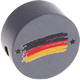 Korálek s motivem – "vlajka Německa" : šedá