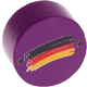 Motivperle – Flagge, Deutschland : purpurlila