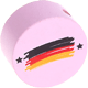 Korálek s motivem – "vlajka Německa" : růžová