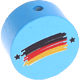 Korálek s motivem – "vlajka Německa" : nebesky modrá