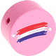 Perlina con motivo "Bandiera Paesi Bassi" : rosa bambino