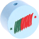 Korálek s motivem – "vlajka Portugalska" : světlomodrá