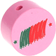 Conta com motivo Bandeira Portugal : bebê rosa