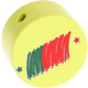 Perlina con motivo "Bandiera Portogallo" : limone