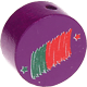 Тематические бусины «Флаг Португалия» : фиолетовый фиолетовый