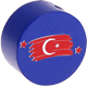 Perlina con motivo "Bandiera Turchia" : blu scuro