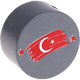 Korálek s motivem – "vlajka Turecka" : šedá