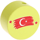 Perlina con motivo "Bandiera Turchia" : limone