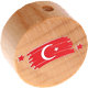 Perlina con motivo "Bandiera Turchia" : naturale