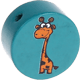 motif bead – animals, giraffe : turquoise