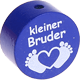 Perles avec motif « Kleiner Bruder » : bleu foncé