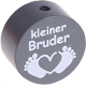 Perles avec motif « Kleiner Bruder » : gris