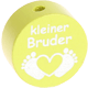 Perles avec motif « Kleiner Bruder » : citron