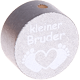 Perles avec motif « Kleiner Bruder » : argenté