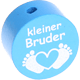 Perlina con motivo "Kleiner Bruder" : azzurra