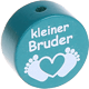 Perles avec motif « Kleiner Bruder » : turquoise