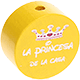 Kraal met motief "la princesa de la casa" : geel