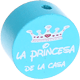 Perles avec motif « la princesa de la casa » : turquoise clair