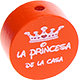 Perles avec motif « la princesa de la casa » : orange