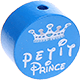 Kraal met motief "petit prince" : medium blauw