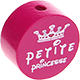 Kraal met motief "petite princesse" : donker roze
