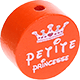 Perles avec motif « petite princesse » : orange