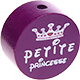 Korálek s motivem – "petite princesse" : purpurová