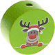 motif bead – reindeer : yellow green
