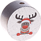 motif bead – reindeer : silver
