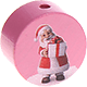 Perles avec motif Père Noël : rose bébé