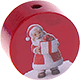 Тематические бусины «Санта Клаус» : бордо красный