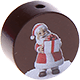 Motivpärla – Santa Claus : brun