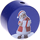 Perlina con motivo "Babbo Natale" : blu scuro