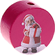 Kraal met motief Kerstman : donker roze