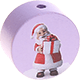 Motivpärla – Santa Claus : ljuslila