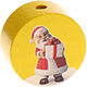 Perlina con motivo "Babbo Natale" : giallo