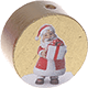 Motivpärla – Santa Claus : guld