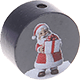 Perlina con motivo "Babbo Natale" : grigio