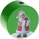 Motivpärla – Santa Claus : grön