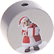 Тематические бусины «Санта Клаус» : светло-серый