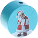 Тематические бусины «Санта Клаус» : Светло-бирюзовый