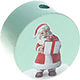 Тематические бусины «Санта Клаус» : мята