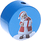 Perlina con motivo "Babbo Natale" : blu medio