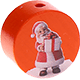 Perlina con motivo "Babbo Natale" : arancione